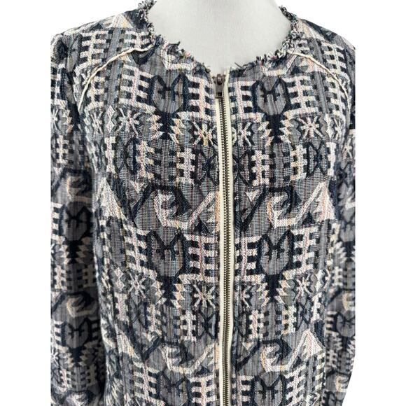 Hei Hei Anthropologie Tinsley Fafo Textured Jacquard Long Sleeve Jacket Size 10 - Picture 4 of 7